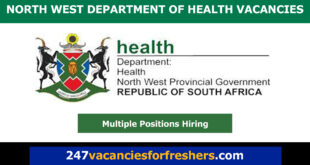 North West Department of Health Vacancies