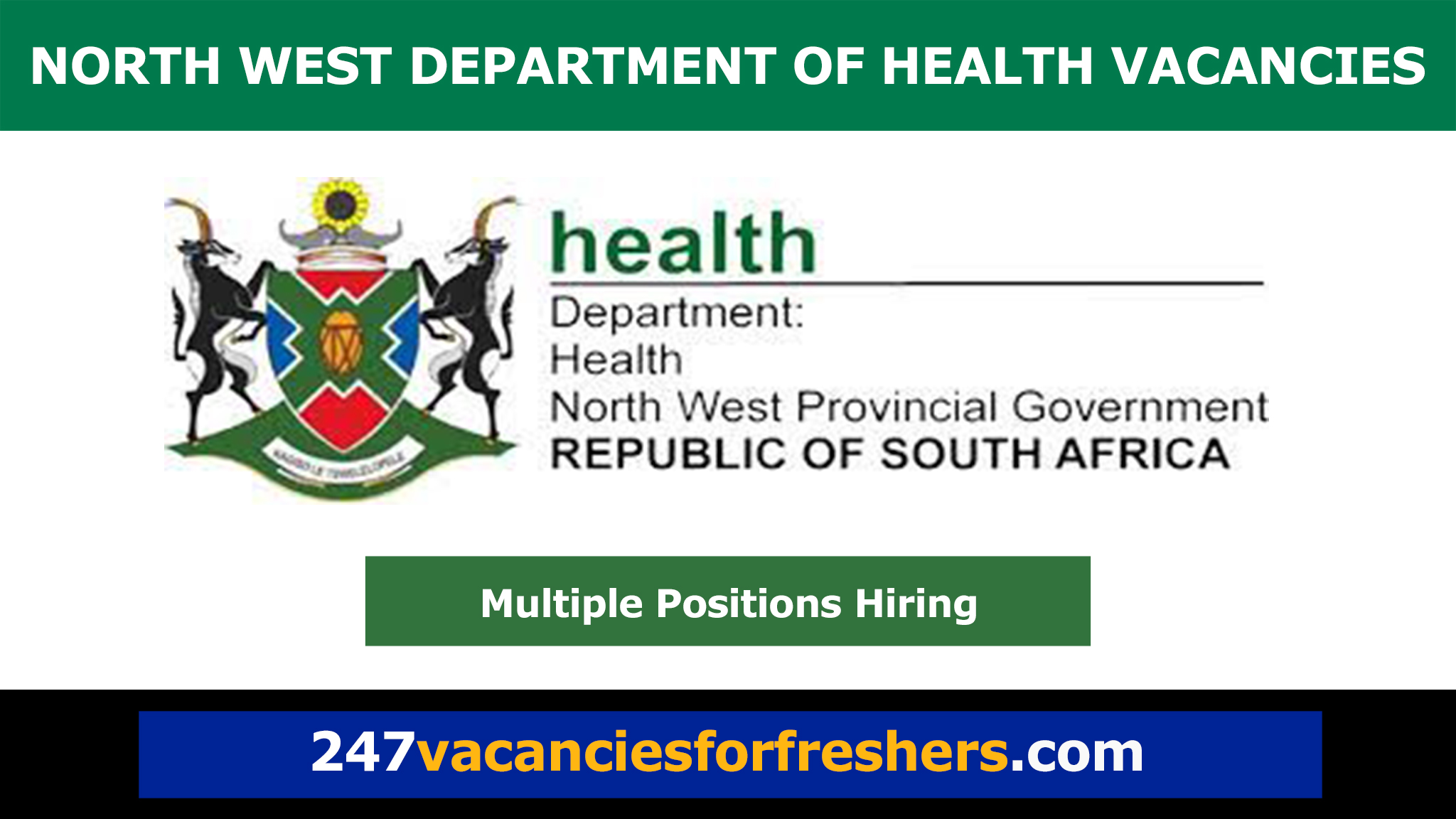 North West Department of Health Vacancies