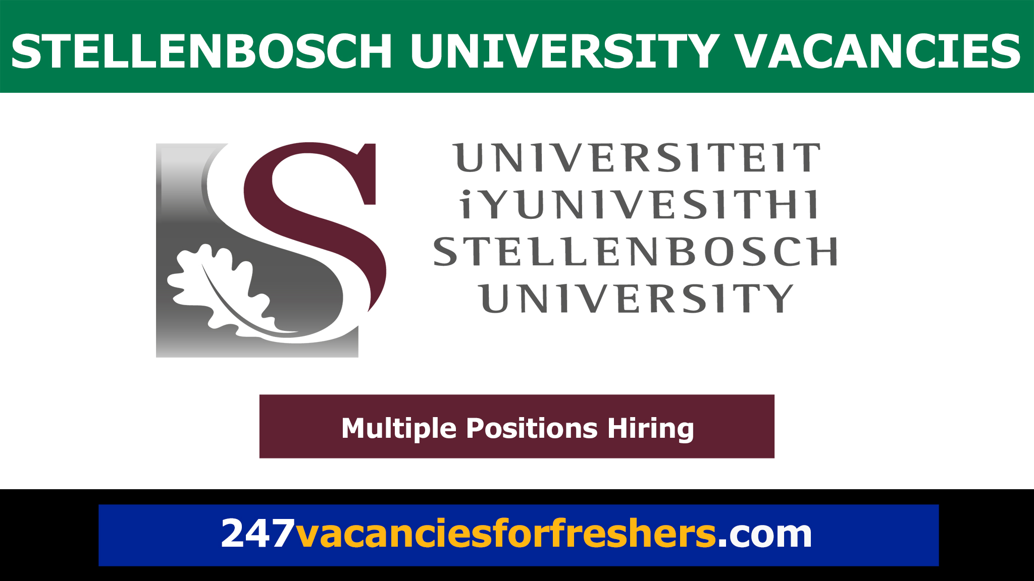 Stellenbosch University Vacancies